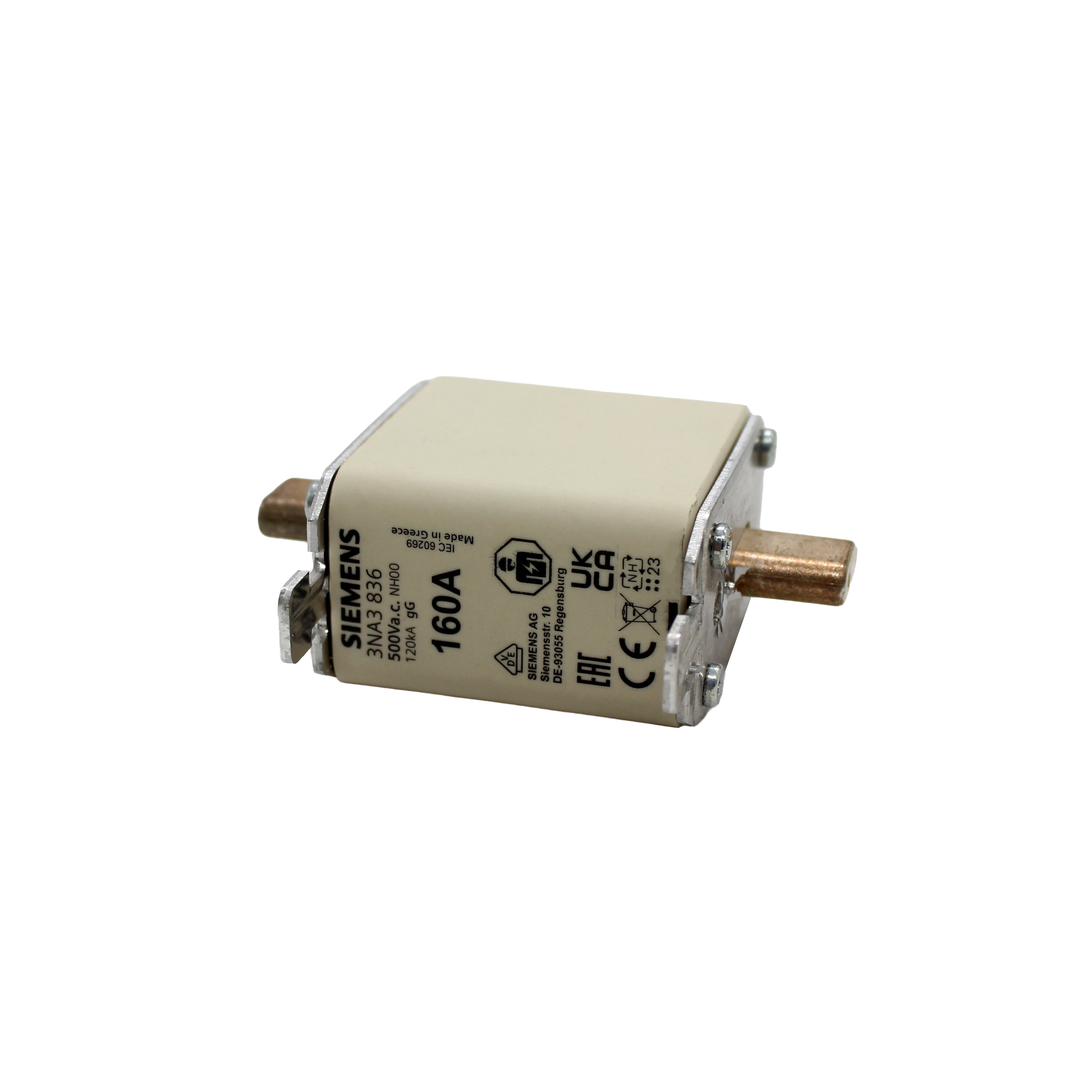 Siemens 3NA3836 160 Amper NH2 Bıçaklı Sigorta Buşonu 160A 500V gG