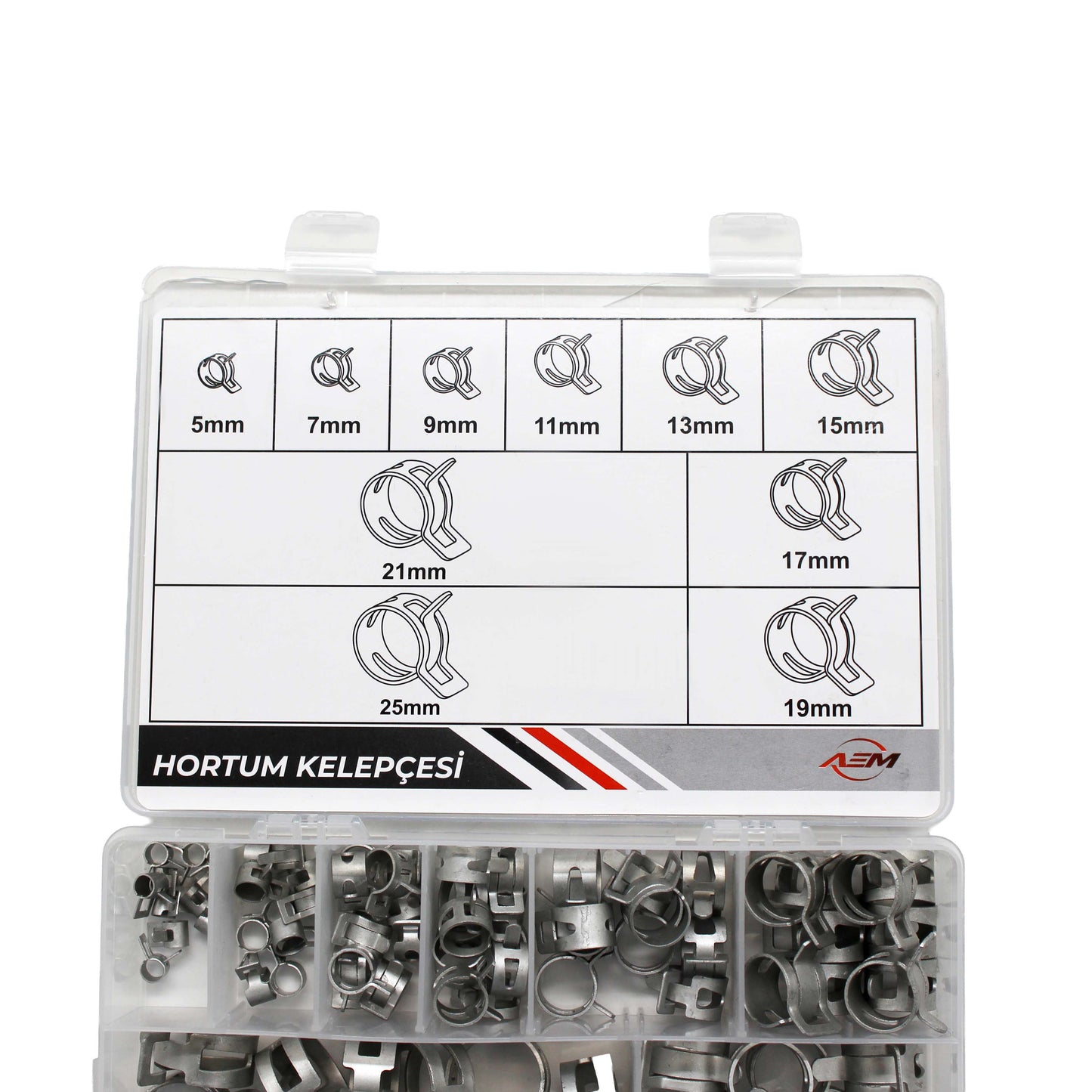 10 Farklı Ölçüde Yaylı Motor Hortum Kelepçeleri