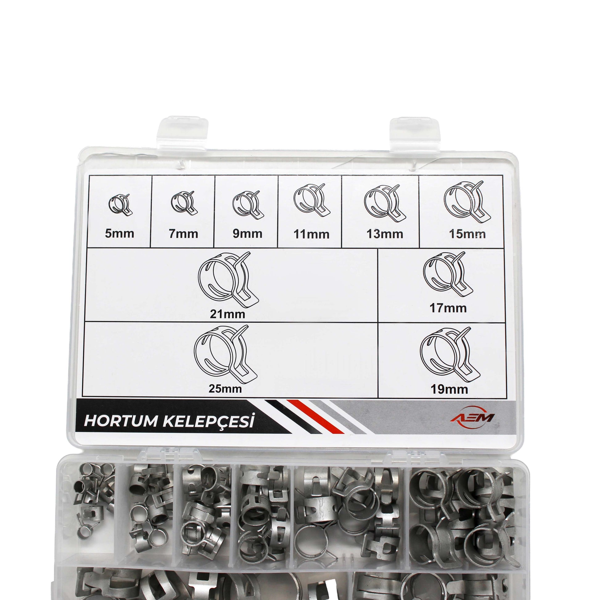 10 Farklı Ölçüde Yaylı Motor Hortum Kelepçeleri