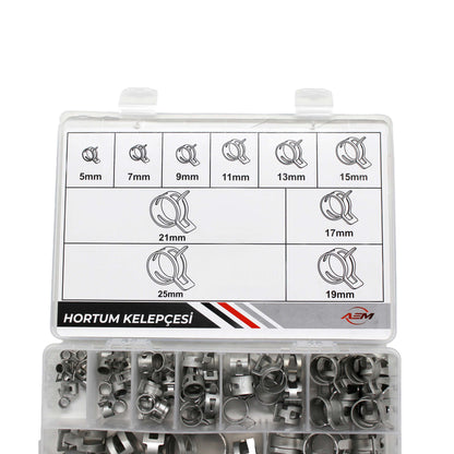 10 Farklı Ölçüde Yaylı Motor Hortum Kelepçeleri