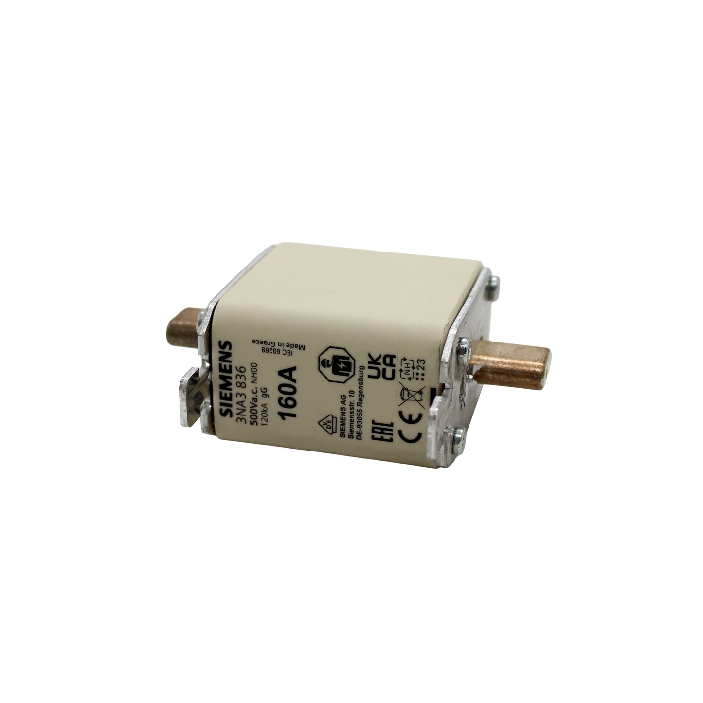 Siemens 3NA3836, NH2 Sigorta, 160A Bıçaklı Sigorta, NH Buşon, Siemens 160 Amper Sigorta, gG Sigorta, Siemens NH2 Buşon