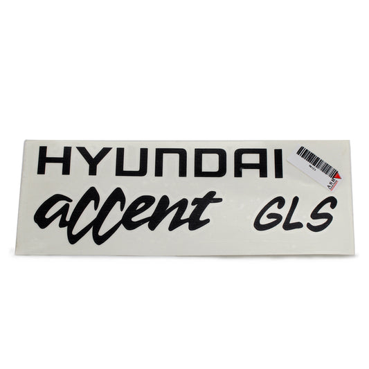 Hyundai Accent GLS yazısı, Accent bagaj yazısı, Hyundai Accent sticker seti, Accent GLS etiket, Hyundai bagaj arması, Hyundai siyah yazı, Accent arka yazı seti, hyundai, accent