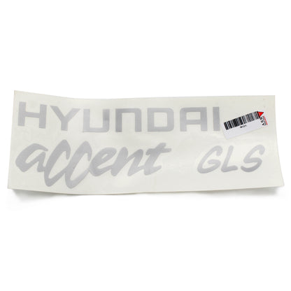 Hyundai Accent GLS yazı, Accent bagaj yazı, Hyundai Accent sticker set, Accent GLS etiketi, Hyundai GLS bagaj arma, Hyundai gri yazı, Accent arka yazı set, hyundai, accent